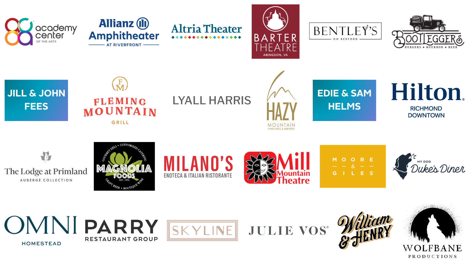 auction donor logos