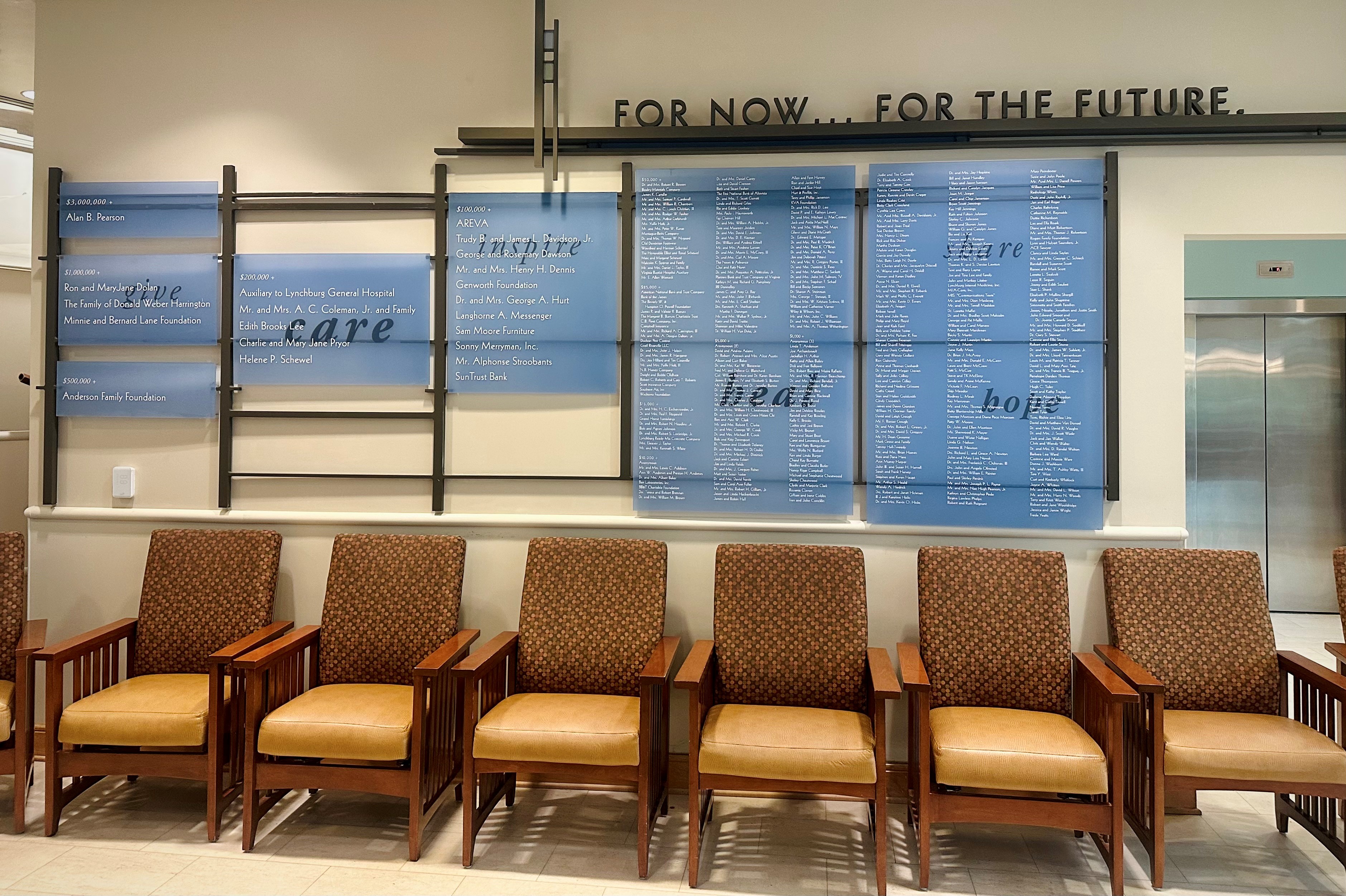 Donor wall at PCC 