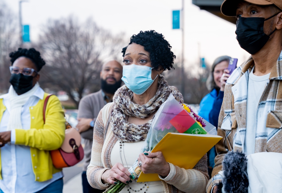 Brenda Cobbs stands outside of LGH